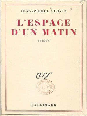 cover image of L'espace d'un matin
